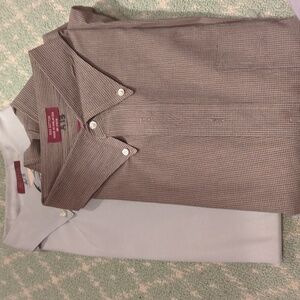 Two dry cleaned corporate Jos A. bank all cotton 17.5x 35 mens shirts.